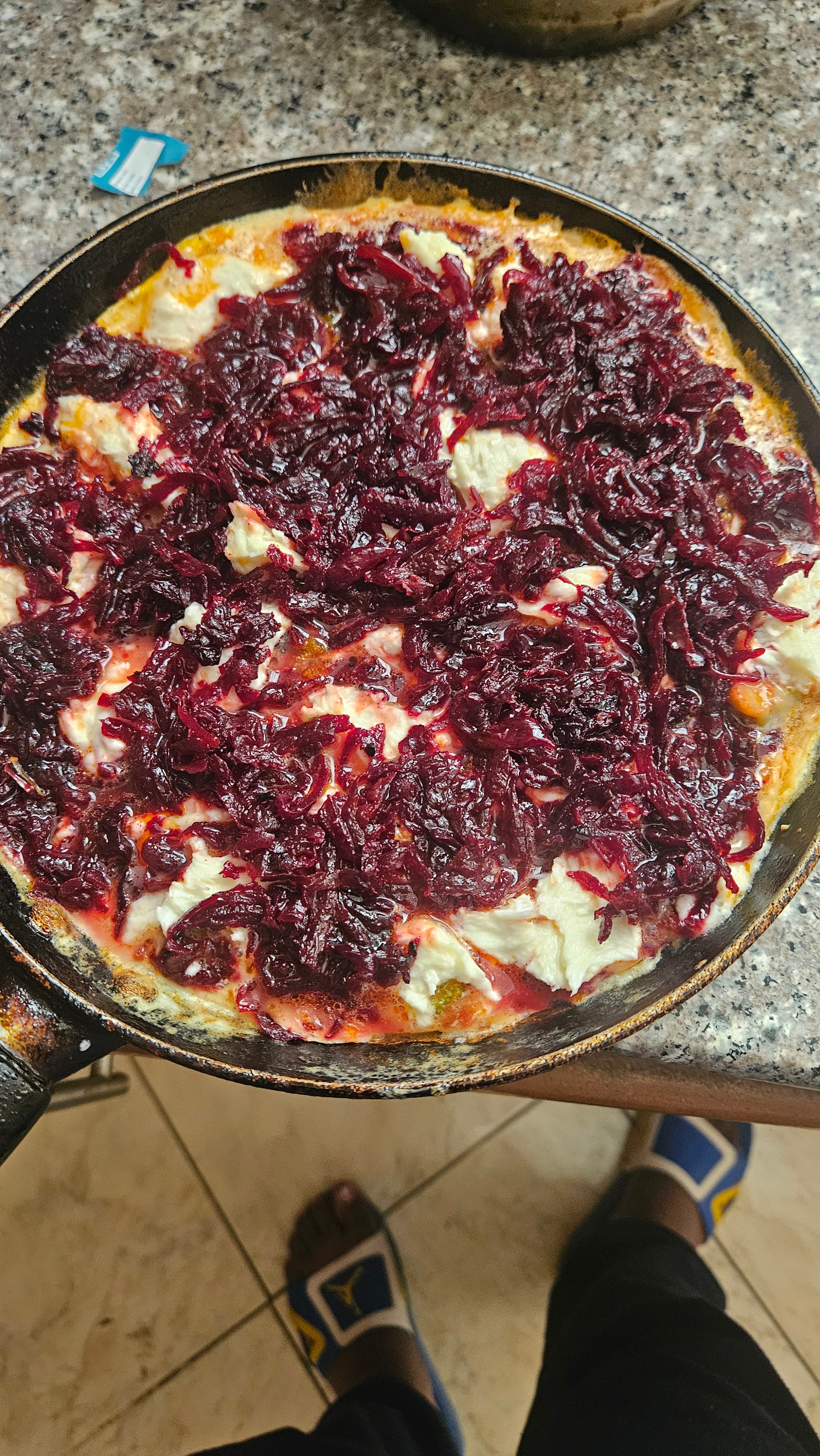 Eggs with beets